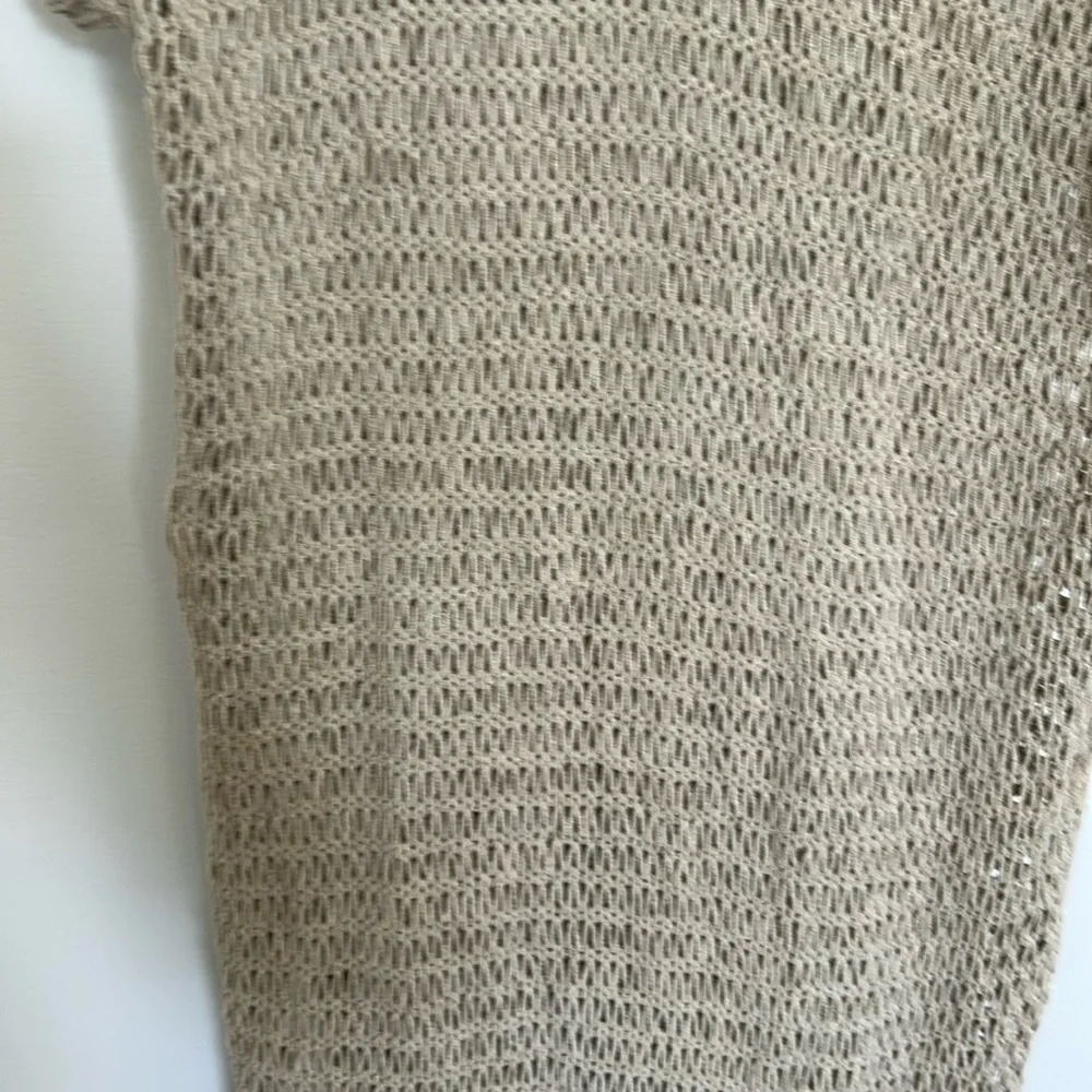 FP BEACH BY FREE PEOPLE Women's Chunky Open Knit Coverup Dress Size XS In Beige